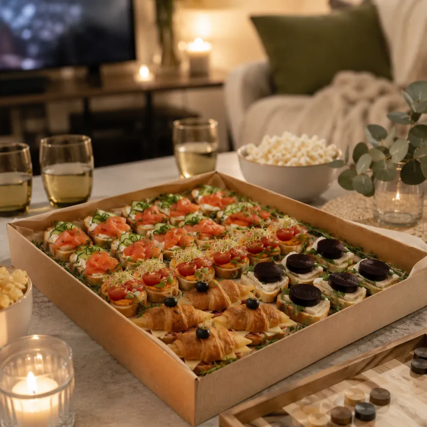 Box przekąsek na domówkę – wieczór filmowy, popcorn i planszówki