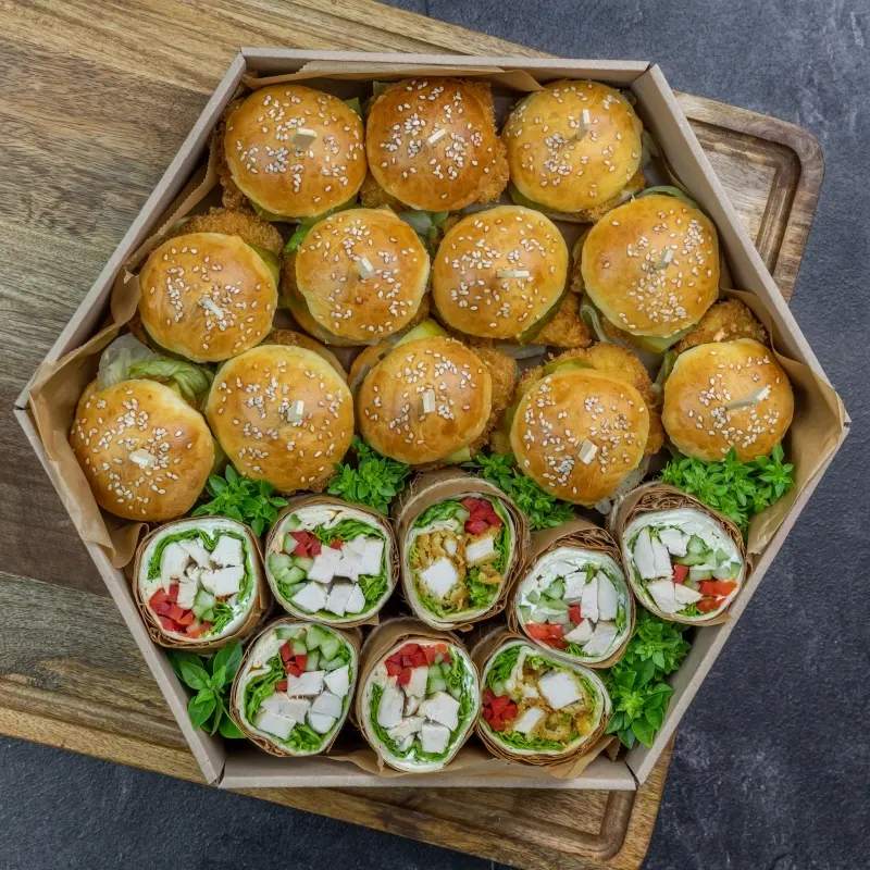Box mini burger i wrap